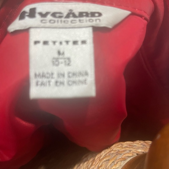 Nygard Collection Red leather jacket with knit sleeves-Medium 10-12 - Picture 7 of 12